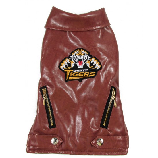 Veste de cuir Tiger pour animal de compagnie