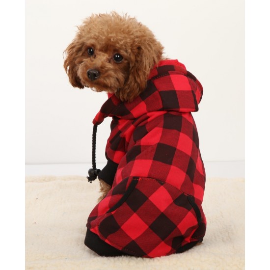 Veste à carreaux pour chien