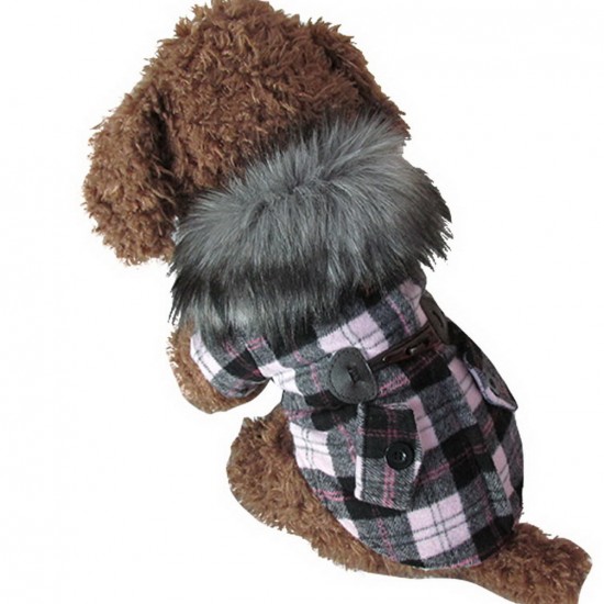 Manteau d'hiver pour chien  Laine Carrelé et...