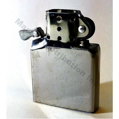 Briquet Casino, emblème en métal brossé
