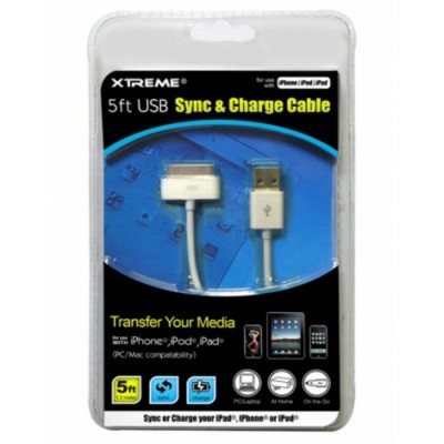 Câble USB de chargement de 5 pieds avec connecteur de 30-broches