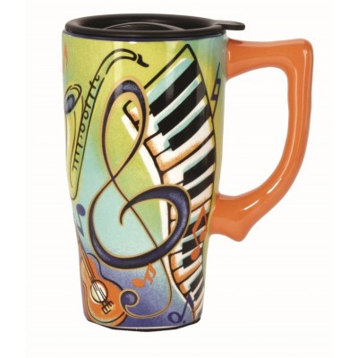 Tasse de Voyage Musique en céramique 18oz