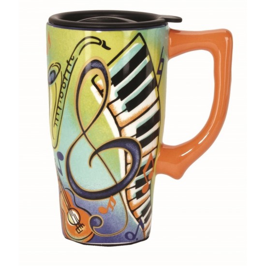 Tasse de Voyage Musique en céramique 18oz