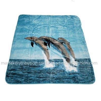 Couverture Dauphins en peluche
