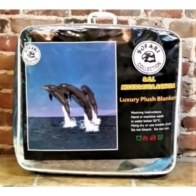 Couverture Dauphins en peluche