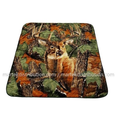 Couverture Cerf en Forêt en peluche