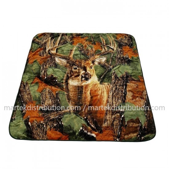 Couverture Cerf en Forêt en peluche