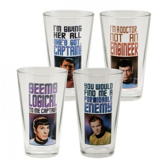 Ensemble Star Trek de 4 verres format Pinte