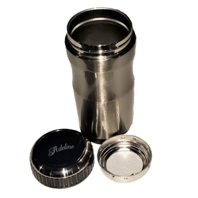 Tasse double paroies avec infuseur en acier inoxydable de 450ml/15oz