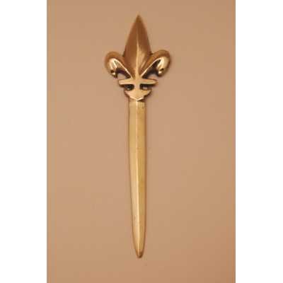 Ouvre-lettre Fleur de Lys en laiton 