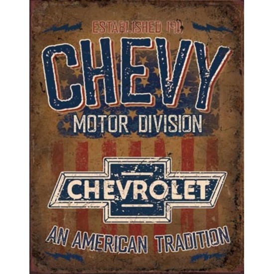 Enseigne Chevrolet en métal / Chevy Motor...