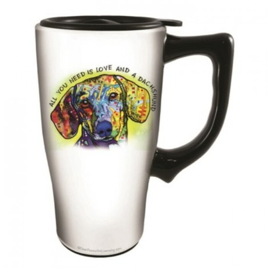 Tasse de Voyage en céramique 18oz Teckel par Dean...