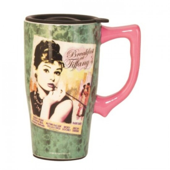Tasse de Voyage Audrey Hepburn en céramique 18oz