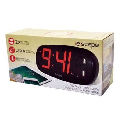 Réveille-Matin Numérique ESCAPE ALCK162 avec USB