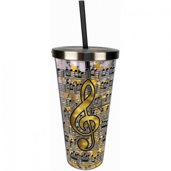 Verre à paillettes Musique de 20oz