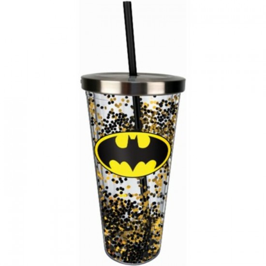 Verre à paillettes Batman logo de 20oz