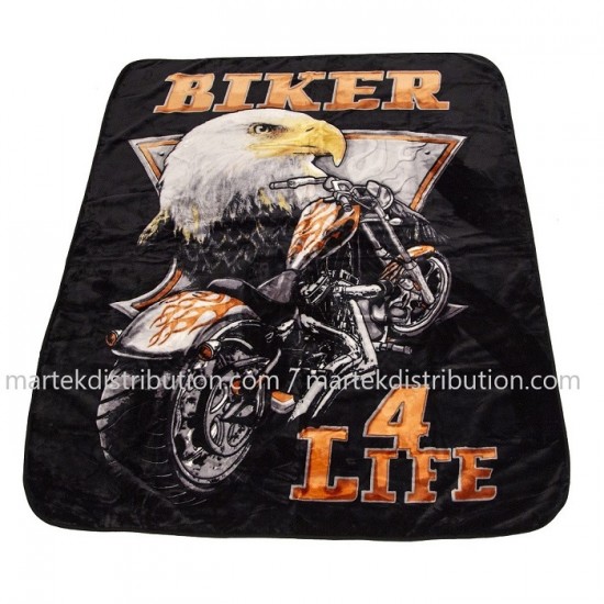 Couverture BIKER 4LIFE en peluche