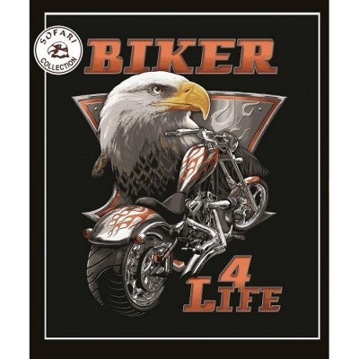 Couverture BIKER 4LIFE en peluche