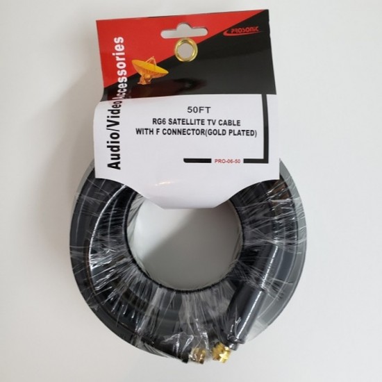 Câble coaxial RG6 50 pieds PRO-06