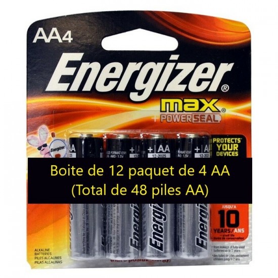 Piles AA Alcaline Energizer Max Power Seal (paquet...