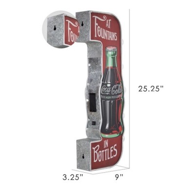 Enseigne Coca-Cola en Métal double côté avec Lumières LED