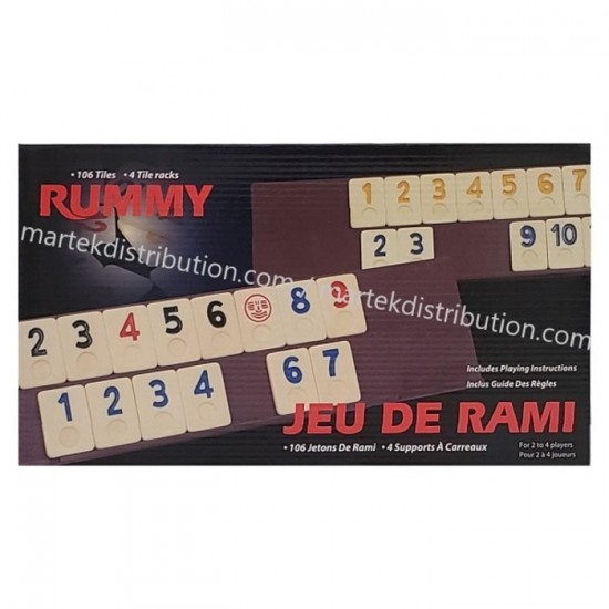 Jeu de RAMI Classique avec Valise