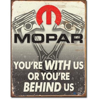 Enseigne Mopar en métal / BEHIND us 