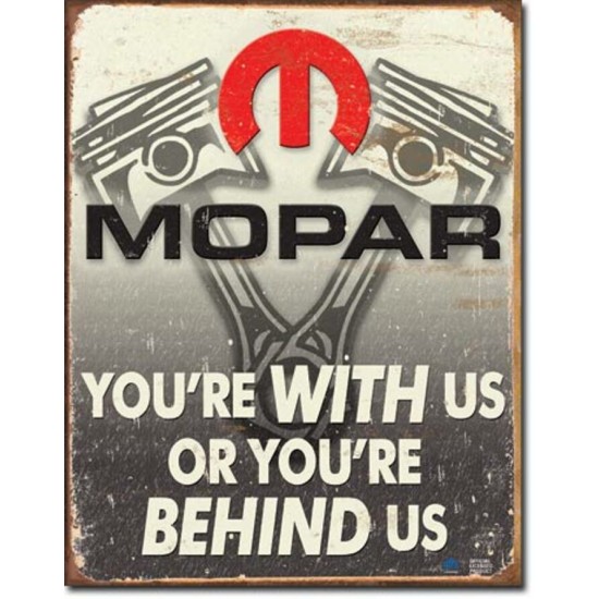 Enseigne Mopar en métal / BEHIND us 