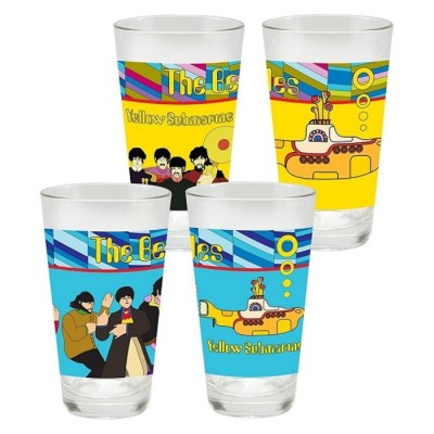 Ensemble Beatles de 2 verres / Yellow Submarine