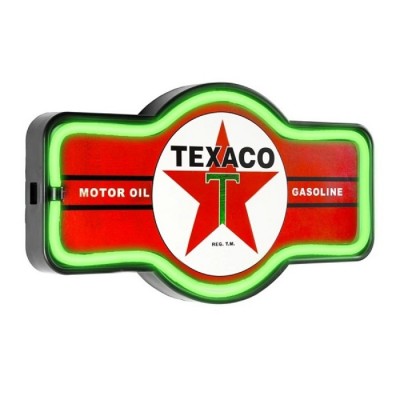 Enseigne Texaco au néon DEL (vert)