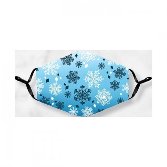 Couvre-visage réutilisable Flocons de neige