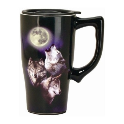 Tasse de Voyage Loups en céramique 18oz