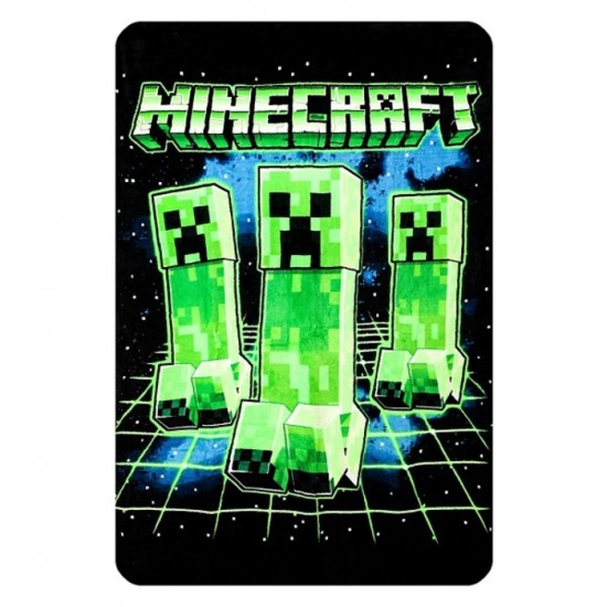 Jeté MINECRAFT en peluche 45" X 60"
