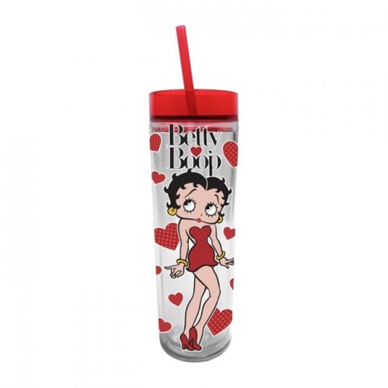 Grande tasse Betty Boop avec paille de 16oz