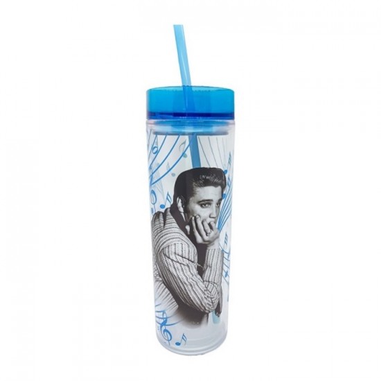 Grande tasse Elvis Presley avec paille de 16oz
