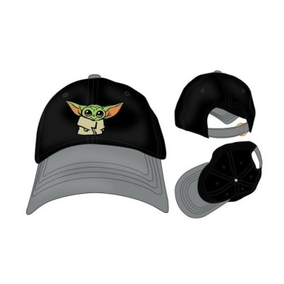 Casquette Star Wars noir et gris Bébé Yoda