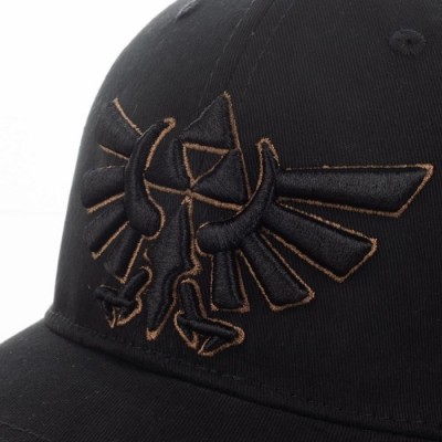 Casquette Legend of Zelda noir avec logo noir et or brodé