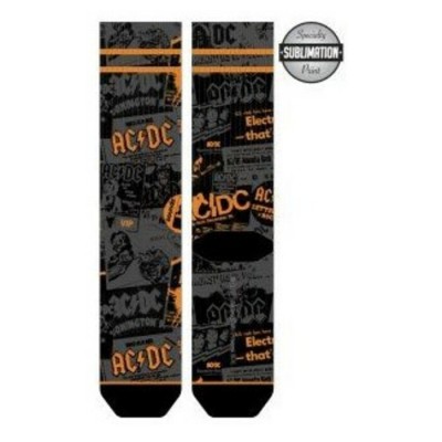 Bas AC/DC noir pour homme taille 10-13