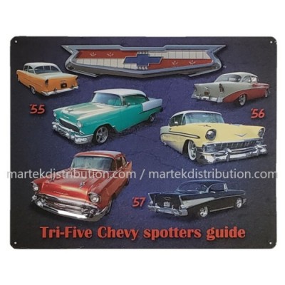 Enseigne Chevy en Métal 1955, 56 et 57