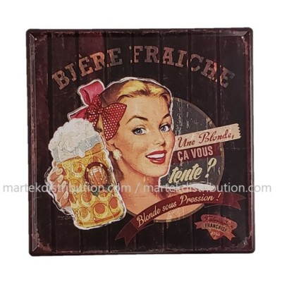Enseigne Bière Fraiche en métal 12