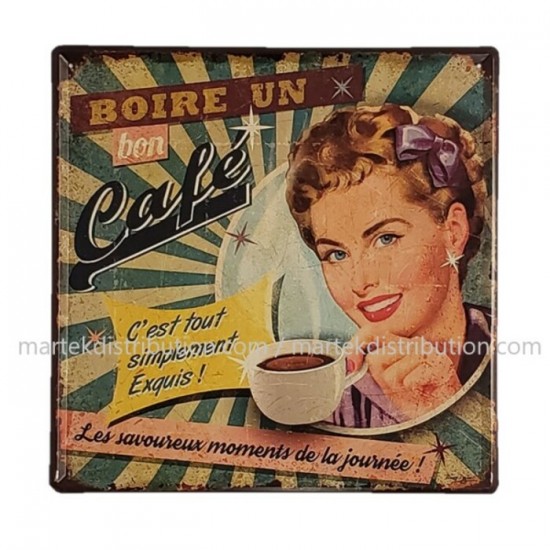 Enseigne Un Bon Café en métal 12