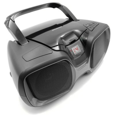 Portatif Bluetooth, CD, Radio AM/FM Boombox de Sylvania Argent