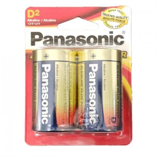 Piles D Alcaline Plus de Panasonic, Paquet de 2