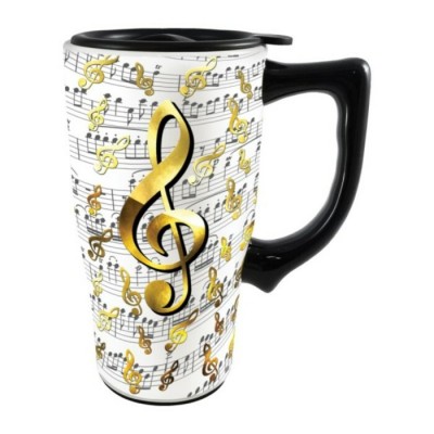 Tasse de Voyage Musique en céramique 18oz Clé de...