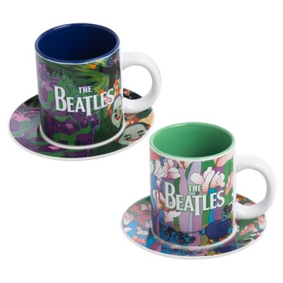 Ensemble Beatles de 2 tasses et 2 soucoupes,...