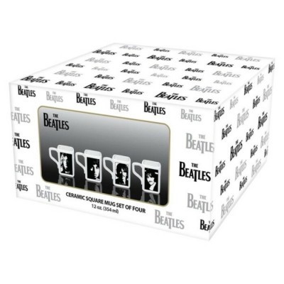 Ensemble Beatles de 4 tasses carré 12oz Album Blanc