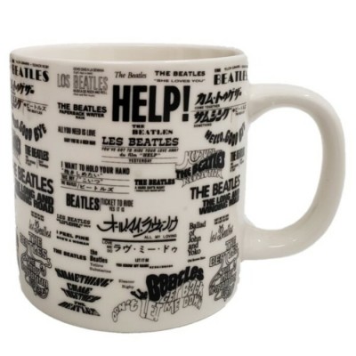 Tasse Beatles 20oz Chanson simples Noir et Blanc
