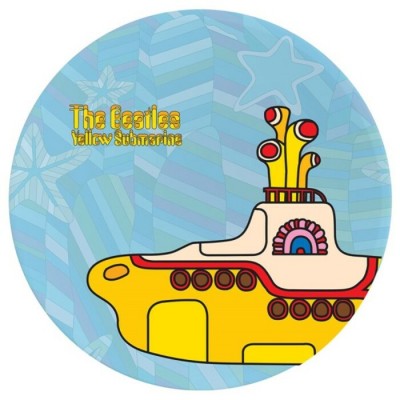 Ensemble Beatles de 4 assiettes en céramique de 10" Yellow Submarine