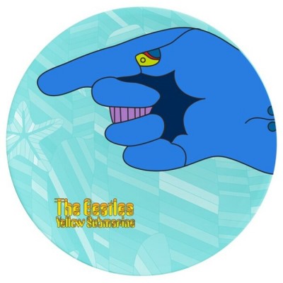 Ensemble Beatles de 4 assiettes en céramique de 10" Yellow Submarine