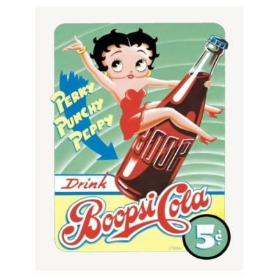 Enseigne Betty Boop en métal  /  Boopsie Cola